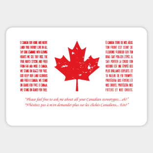 O, Canada (distressed) Sticker